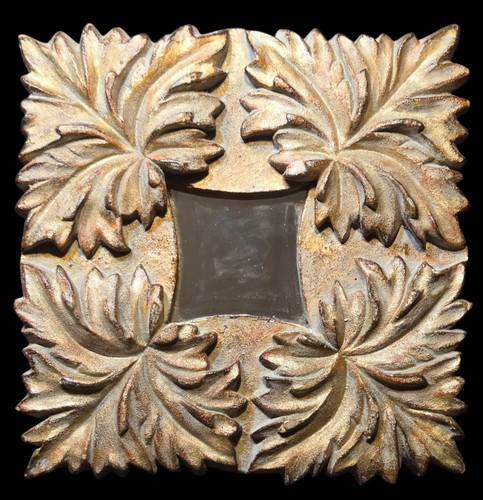 Vintage ornate square mirror - vintage,