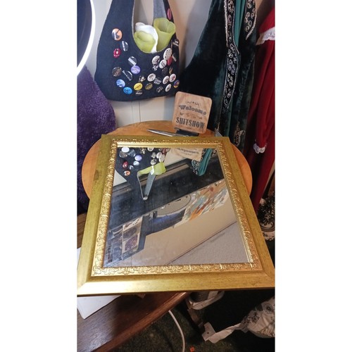 Vintage wall mirror gold - vintage, mirror.